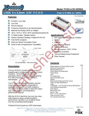 FVXO-LC52BR-150 datasheet  